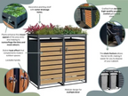 Wood Effect Wheelie Bin Storage With Planter- Single Bin Store
