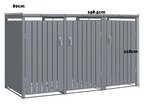Wood Effect Wheelie Bin Storage - Triple Bin Store