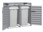Wood Effect Wheelie Bin Storage With Planter- Double Bin Store